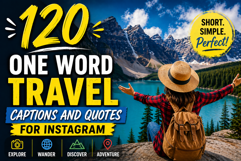 120 One Word Travel Captions and Quotes for Instagram