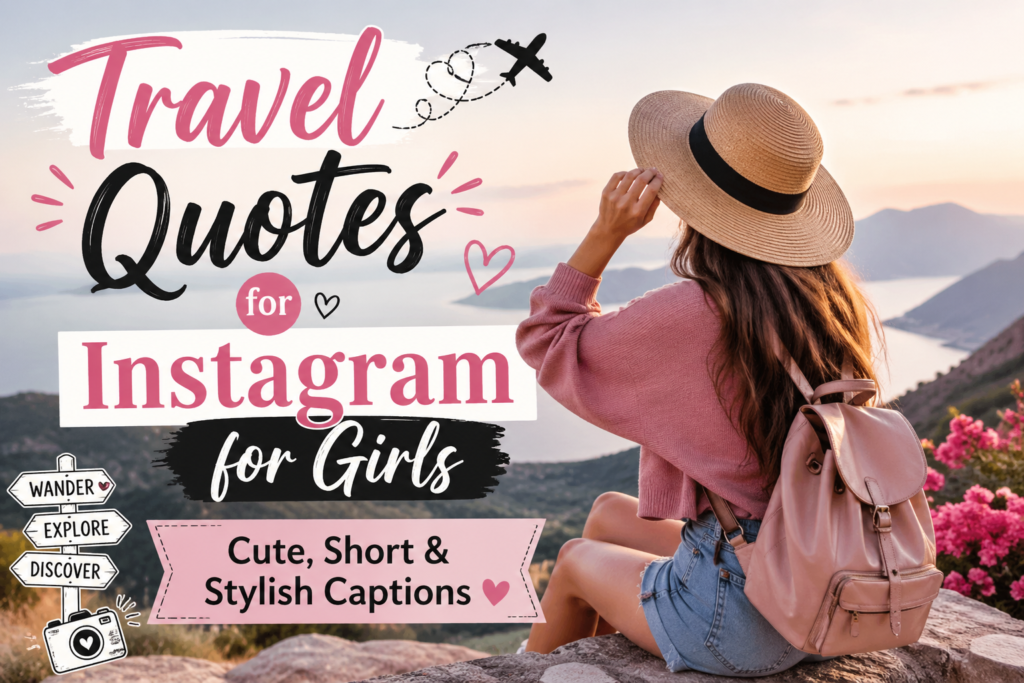 Travel Quotes for Instagram for Girls (Cute & Short)