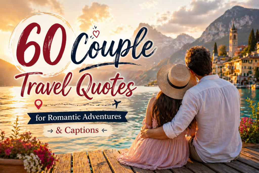 60 Couple Travel Quotes for Romantic Adventures & Captions