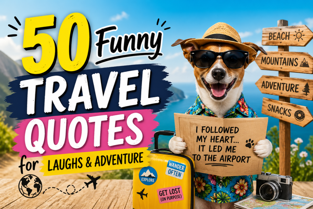 50 Funny Travel Quotes for Laughs & Adventure