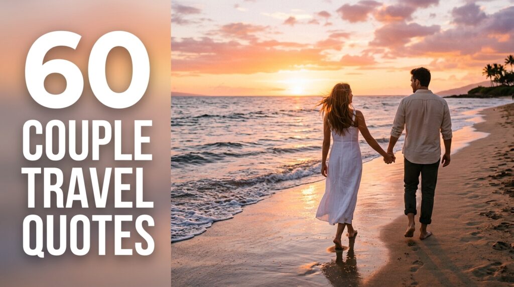 60 Couple Travel Quotes for Romantic Adventures & Captions