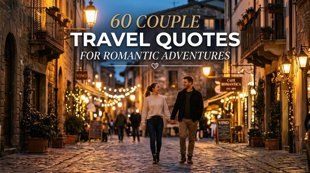 60 Couple Travel Quotes for Romantic Adventures & Captions