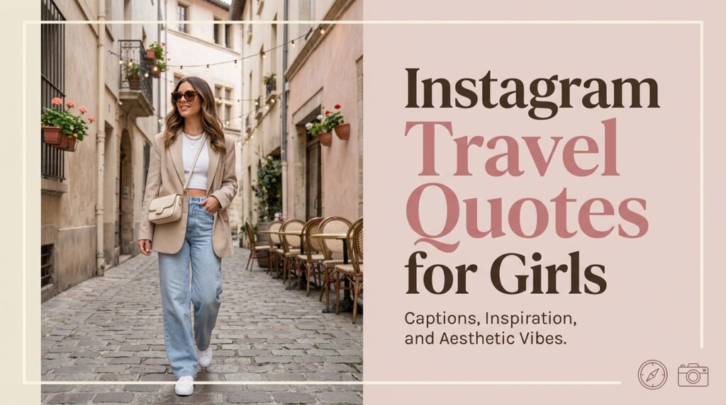 Travel Quotes for Instagram for Girls: Cute, Short & Stylish Captions