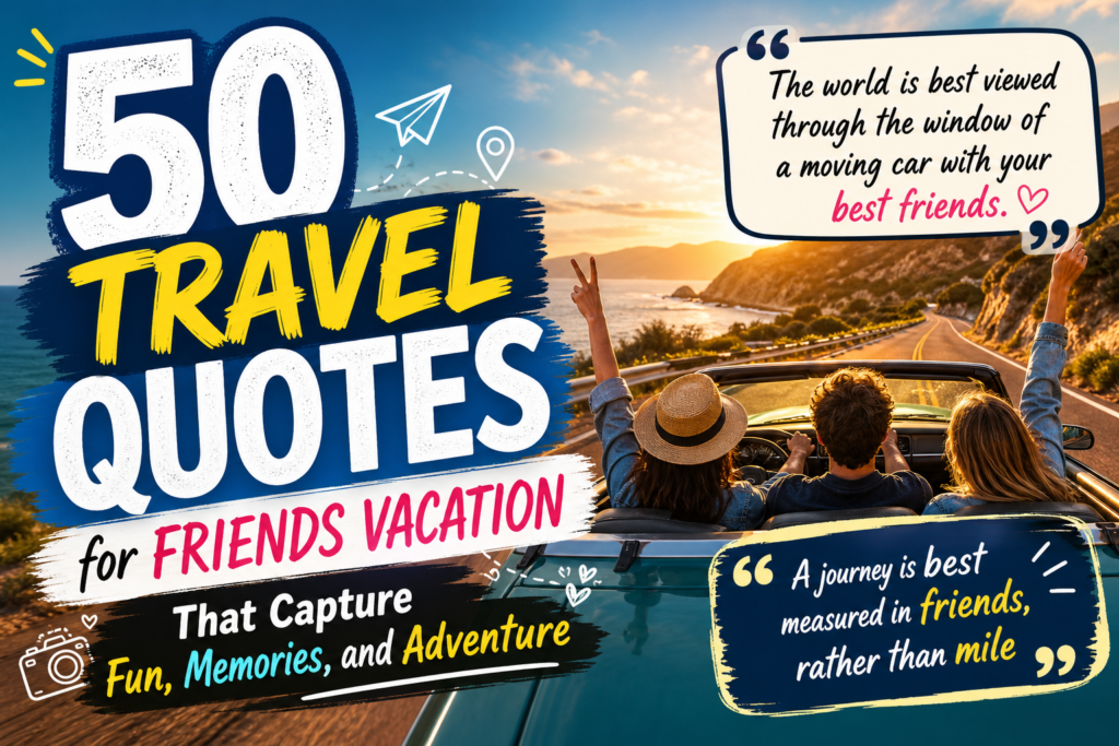 50 Travel Quotes for Friends Vacation That Capture Fun, Memories, and Adventure