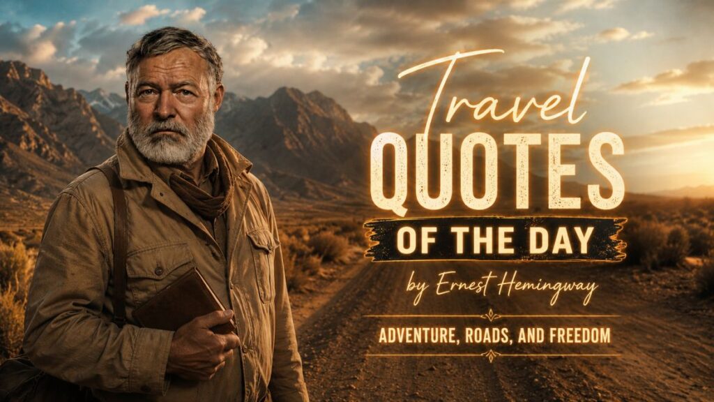 Travel Quotes of the Day by Ernest Hemingway – Adventure, Roads, and Freedom