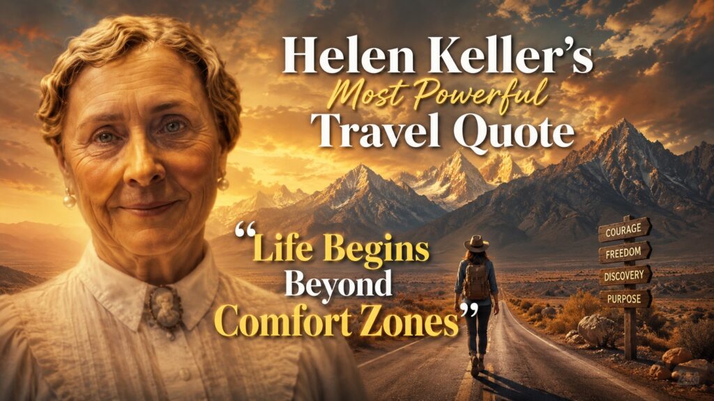 Travel Quotes of the Day by Helen Keller – Life Beyond Comfort Zones