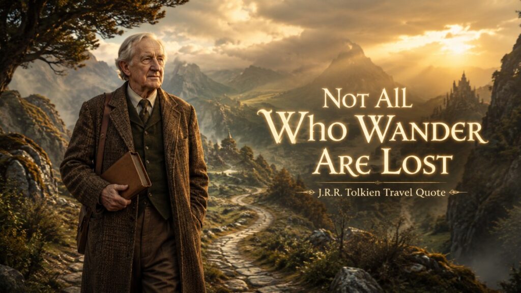 Travel Quotes of the Day by J.R.R. Tolkien – Not All Who Wander Are LostTravel Quotes of the Day by J.R.R. Tolkien – Not All Who Wander Are Lost