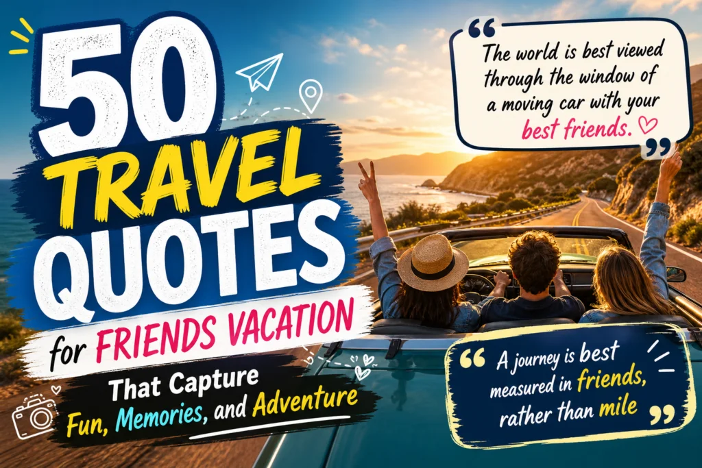 50 Travel Quotes for Friends Vacation That Capture Fun, Memories, and Adventure