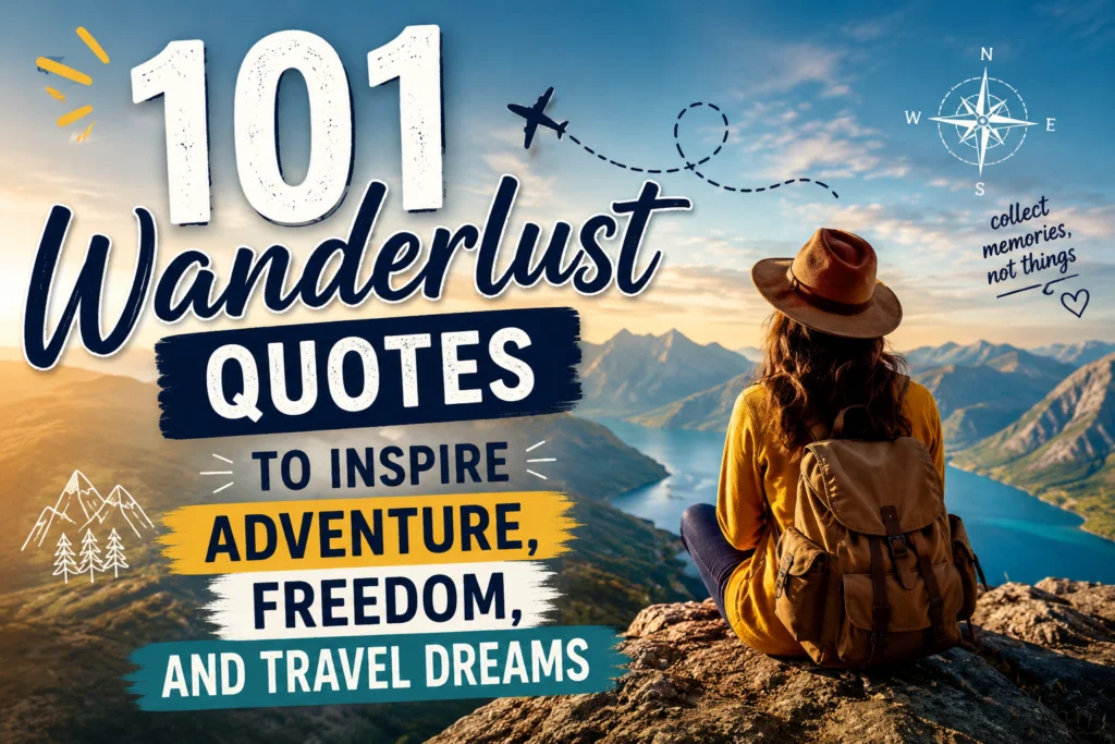 101 Wanderlust Quotes to Inspire Adventure, Freedom, and Travel Dreams